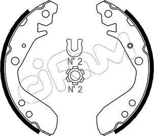 Brake Shoe Set 153-158