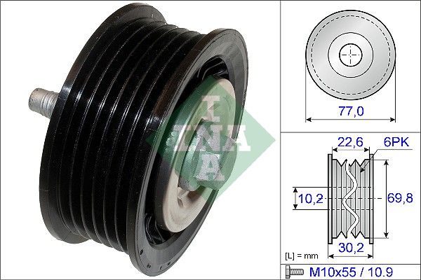 Deflection/Guide Pulley, V-ribbed belt 532 0700 10