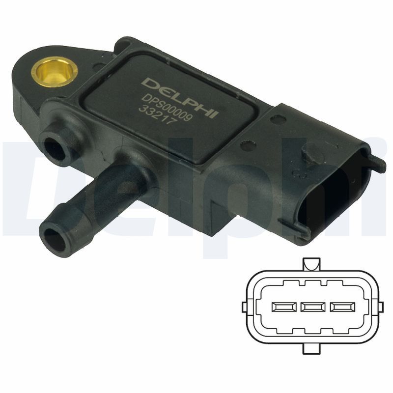 DELPHI DPS00009 - Sensor, Abgasdruck