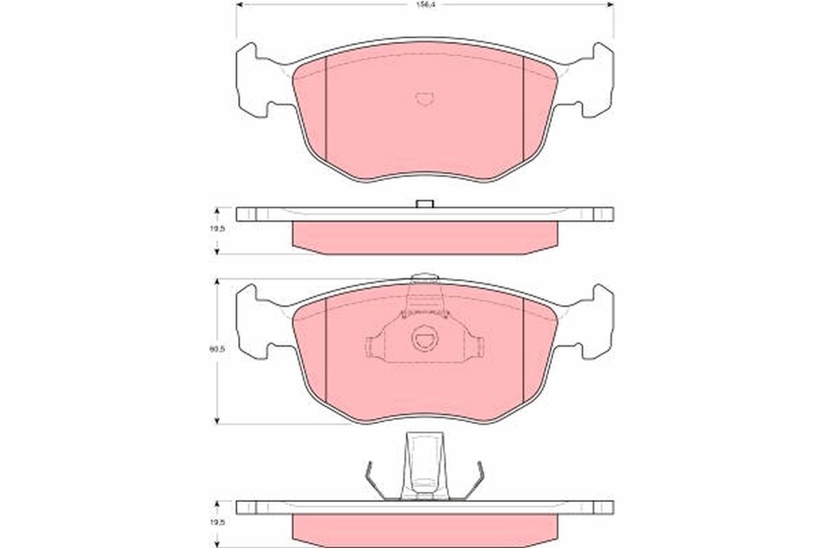 Brake Pad Set, disc brake GDB1618