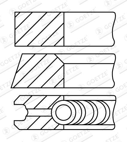 GOETZE ENGINE 08-183300-10 - Kolbenringsatz