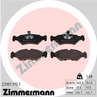 Brake Pad Set, disc brake 23101.175.1