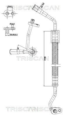 TRISCAN 9010 28086 - Hochdruck-/Niederdruckleitung, Klimaanlage