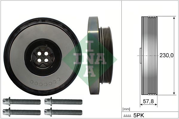 Riemenscheibensatz, Kurbelwelle