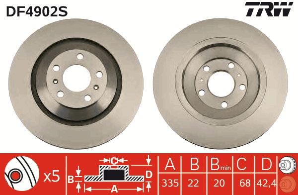 TRW BRAKE DISC - TecDoc 1
