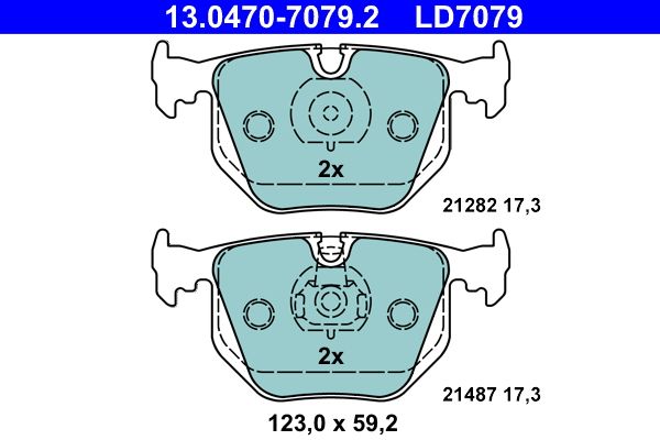 Brake Pad Set, disc brake 13.0470-7079.2