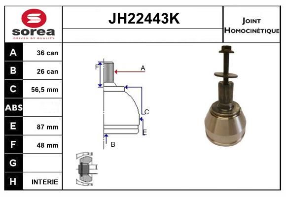 KIT CV JOINT AVEC KR078 - FOCUS C-M