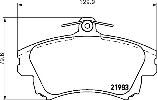 Комплект тормозных колодок, дисковый тормоз 8DB 355 006-711