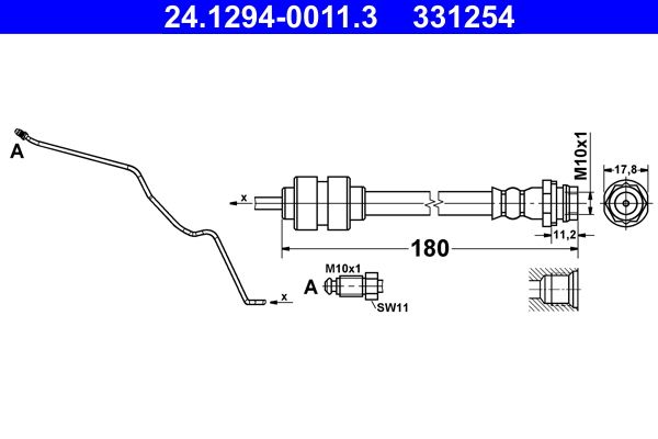 Brake Hose 24.1294-0011.3