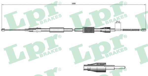 Cable Pull, parking brake C0047B