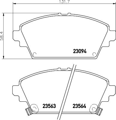 Brake Pad Set, disc brake 8DB 355 017-171