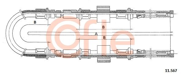 COFLE 11.567 - Seilzug, Feststellbremse