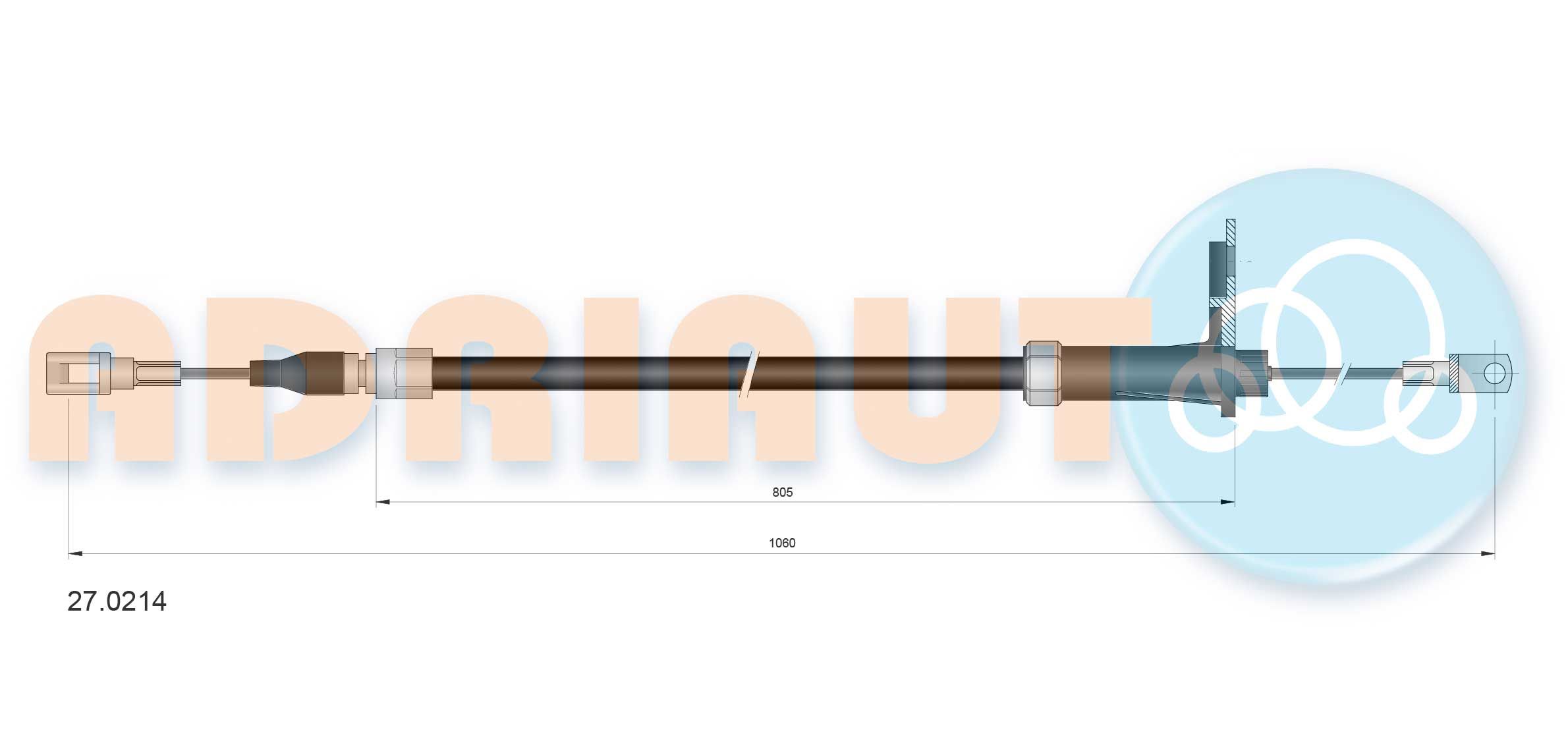 ADRIAUTO 27.0214 - Seilzug, Feststellbremse