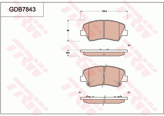 TRW DISC BRAKE PADS - TecDoc Only