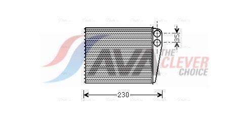MSA6465 AVA QUALITY COOLING Hőcserélő, belső tér fűtés