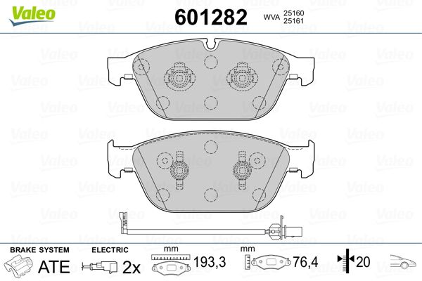 Brake Pad Set, disc brake 601282