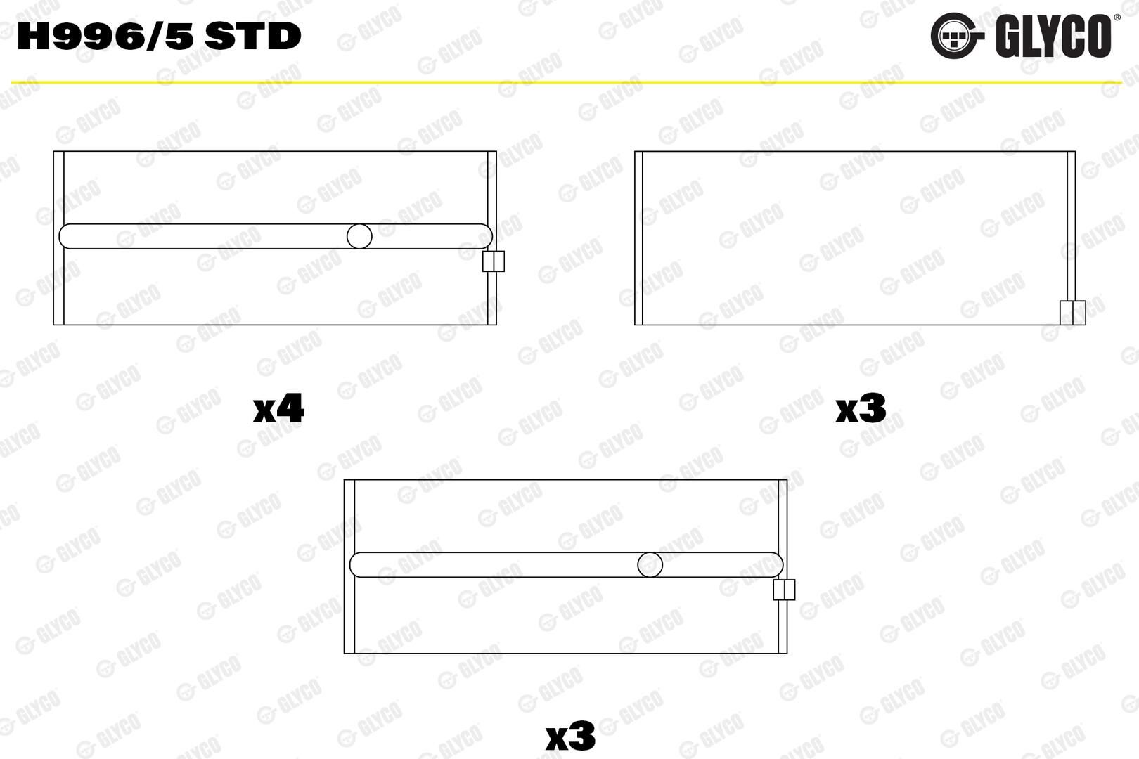 GLYCO H996/5 STD - Kurbelwellenlager