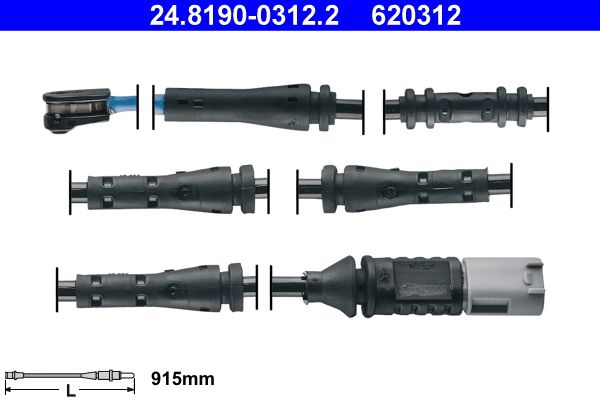 Warning Contact, brake pad wear 24.8190-0312.2