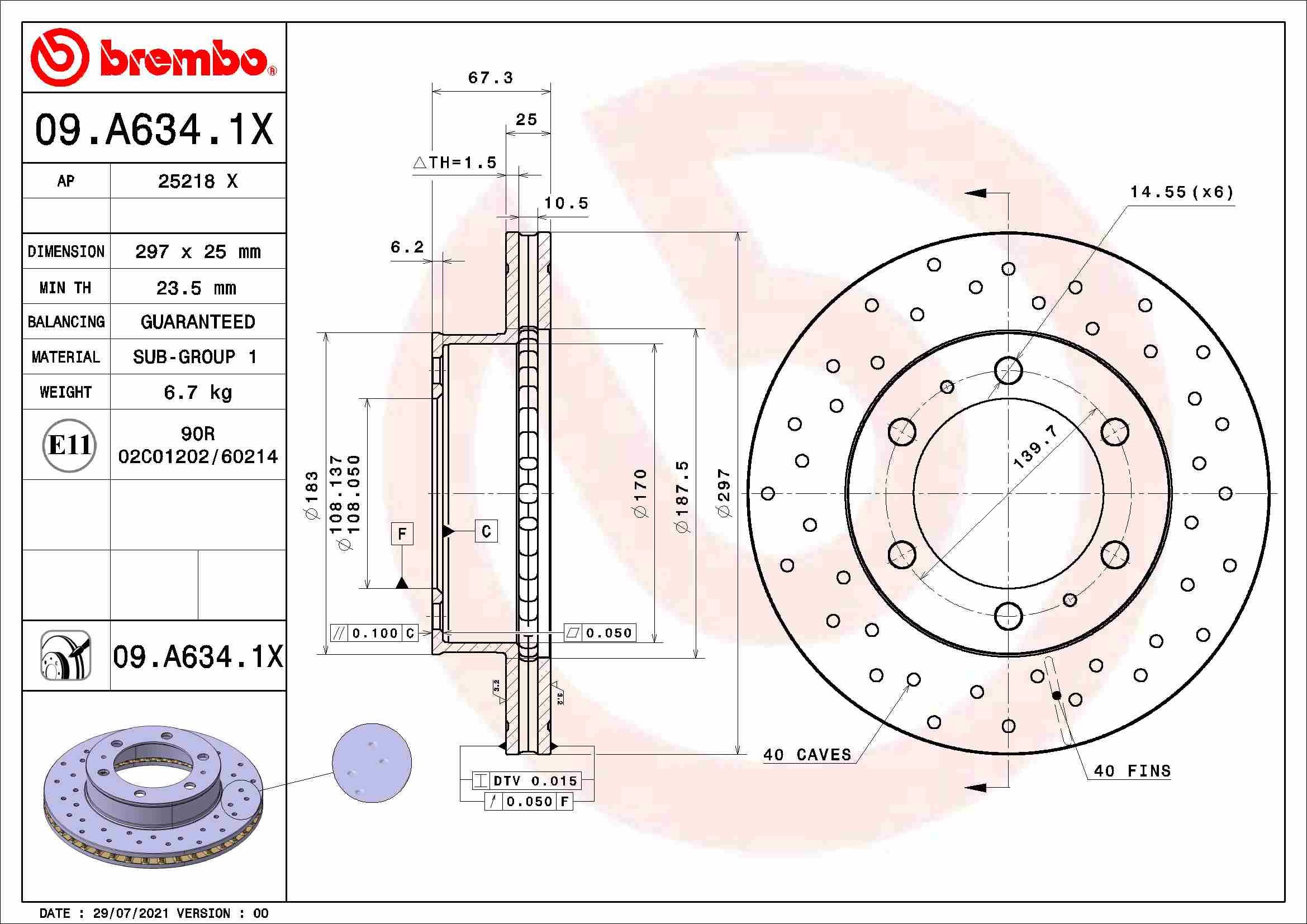 Brake Disc 09.A634.1X