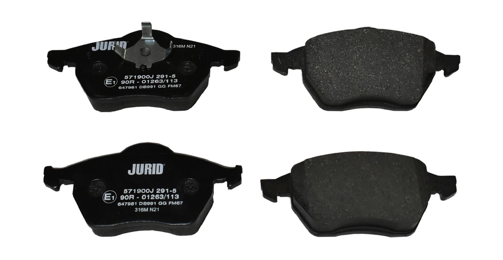 Bremsbelagsatz, Scheibenbremse