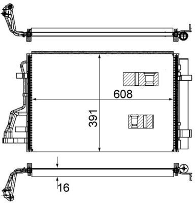MAHLE AC 697 000S - Kondensator, Klimaanlage