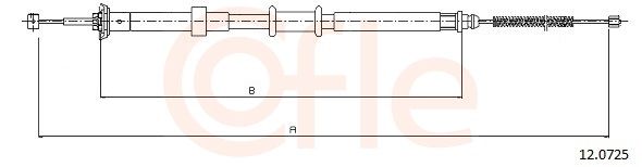 Cable Pull, parking brake 92.12.0725