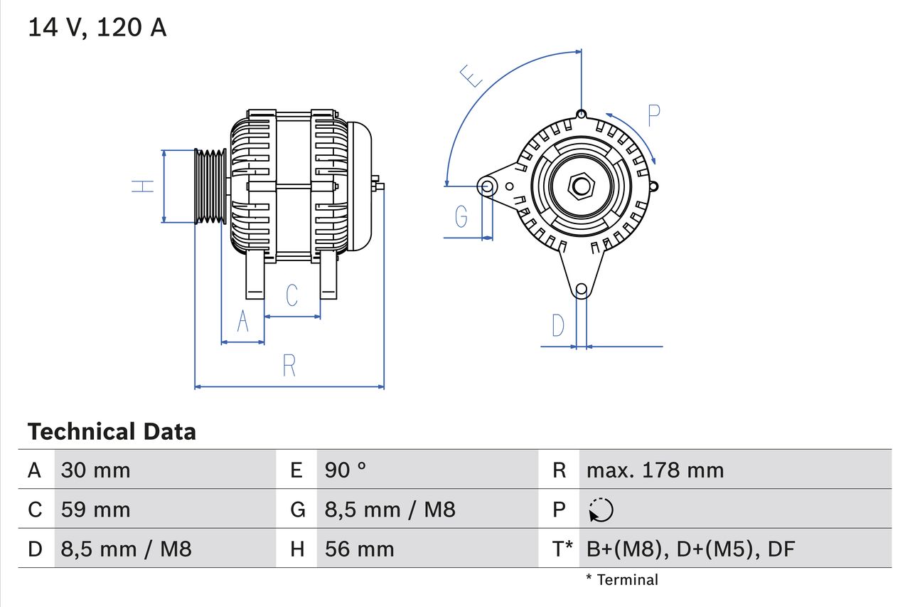 Alternator 0 986 040 350