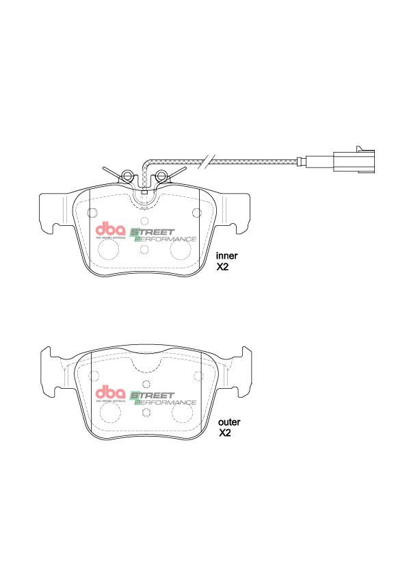 DBA SP PERFORMANCE BRAKE PADS [ Maserati GHIBLI & GHIBLI -S (dual cast) 08.2013 - R ] - TecDoc Only