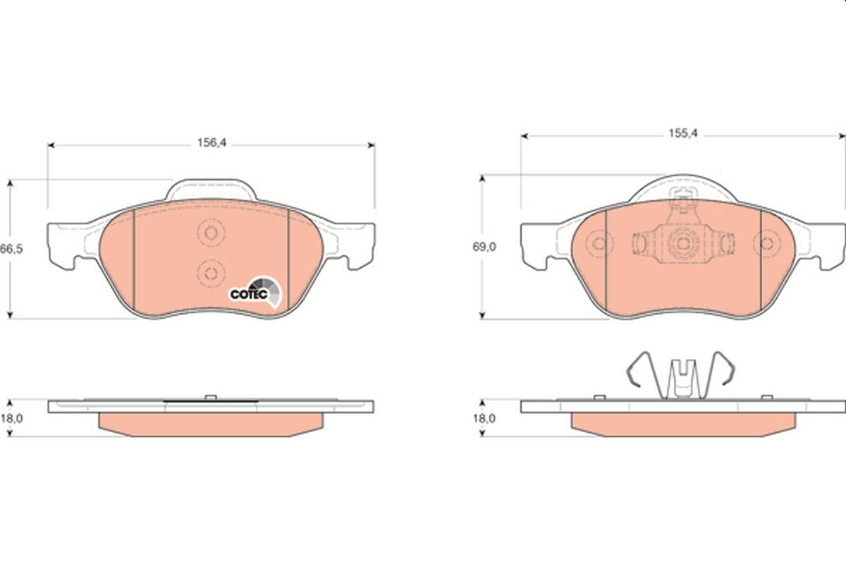 Brake Pad Set, disc brake GDB1687