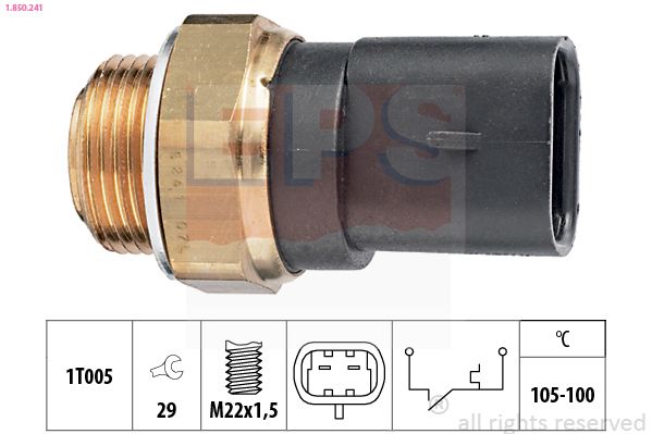 Temperature Switch, radiator fan 1.850.241