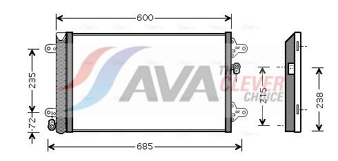 AVA QUALITY COOLING VNA5183D - Kondensator, Klimaanlage ** CLEVER FIT **