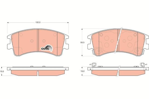 TRW DISC BRAKE PADS - TecDoc 1