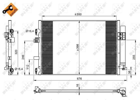 Condenser, air conditioning 350209