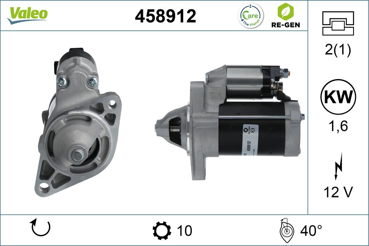 458912 VALEO VALEO RE-GEN REMANUFACTURED önindító