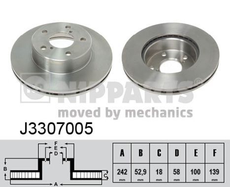 J3307005 NIPPARTS féktárcsa