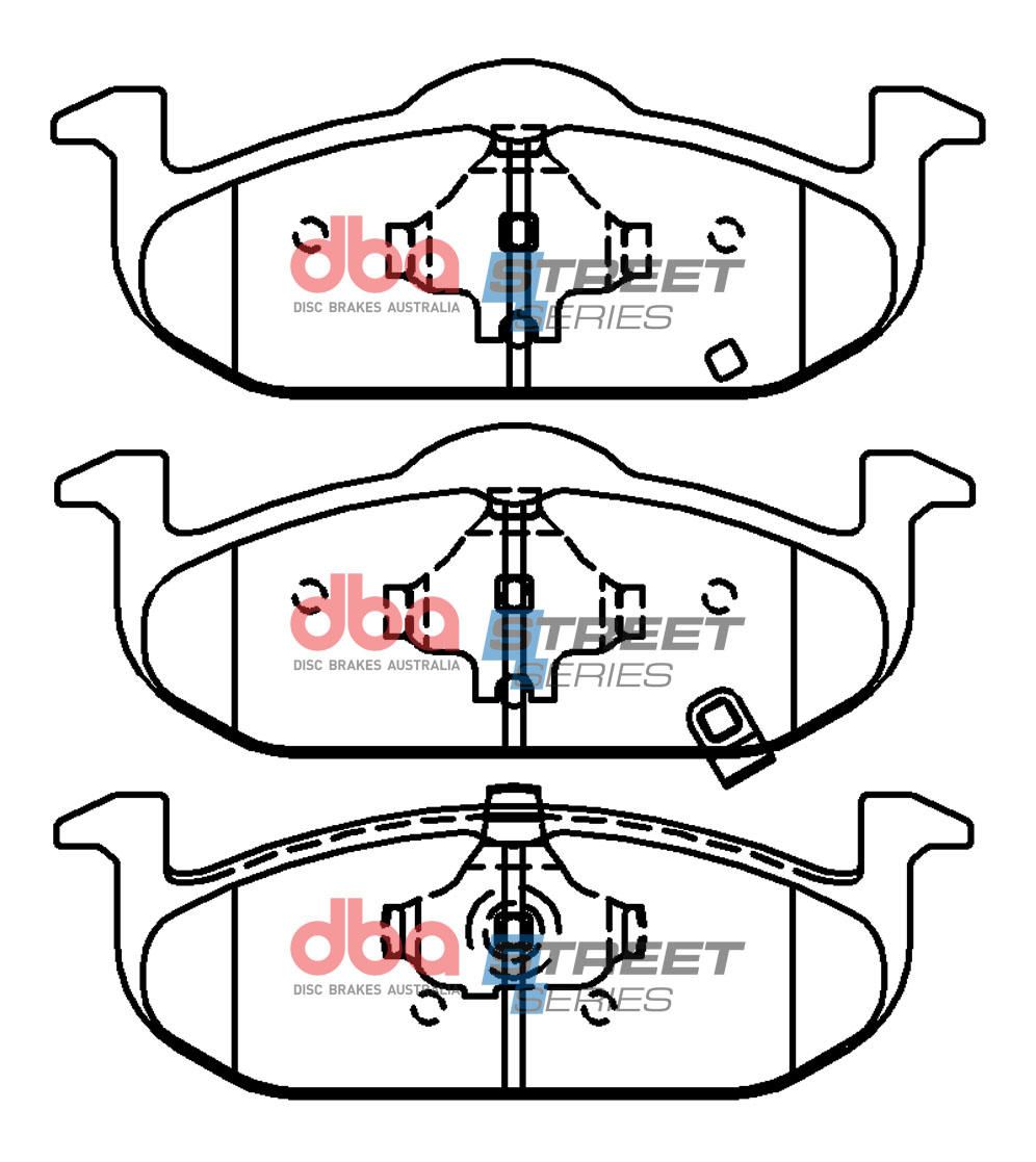 DBA SS STREET SERIES BRAKE PADS [ MG3 1.5L 2011 -> F ] - TecDoc Only