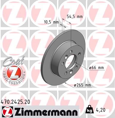 470.2425.20 ZIMMERMANN COAT Z féktárcsa