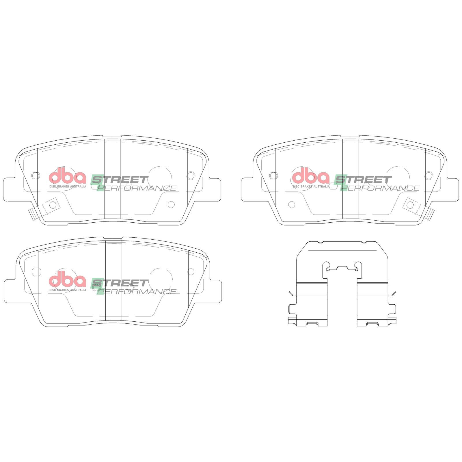 DBA SP STREET PERFORMANCE BRAKE PADS [ Hyundai / Kia 2009 - 2014 R ] - TecDoc Only