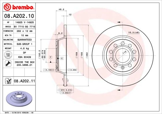 Brake Disc 08.A202.11