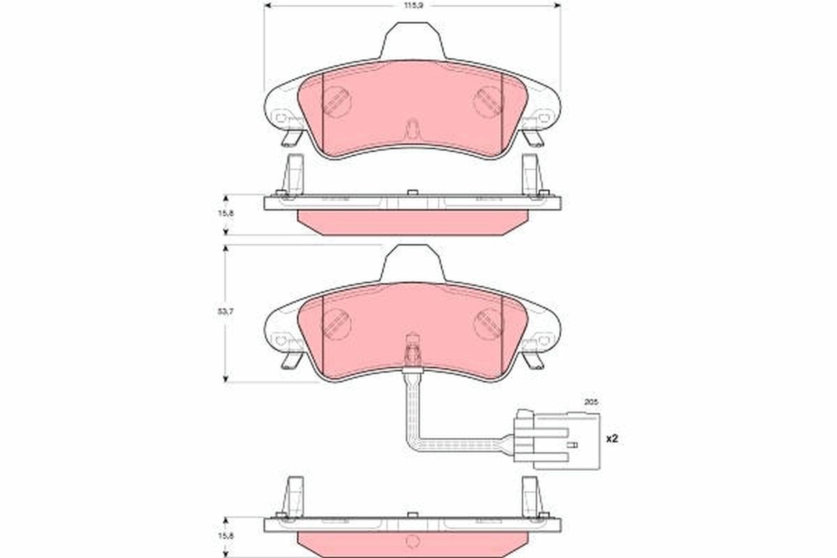 Brake Pad Set, disc brake GDB1581