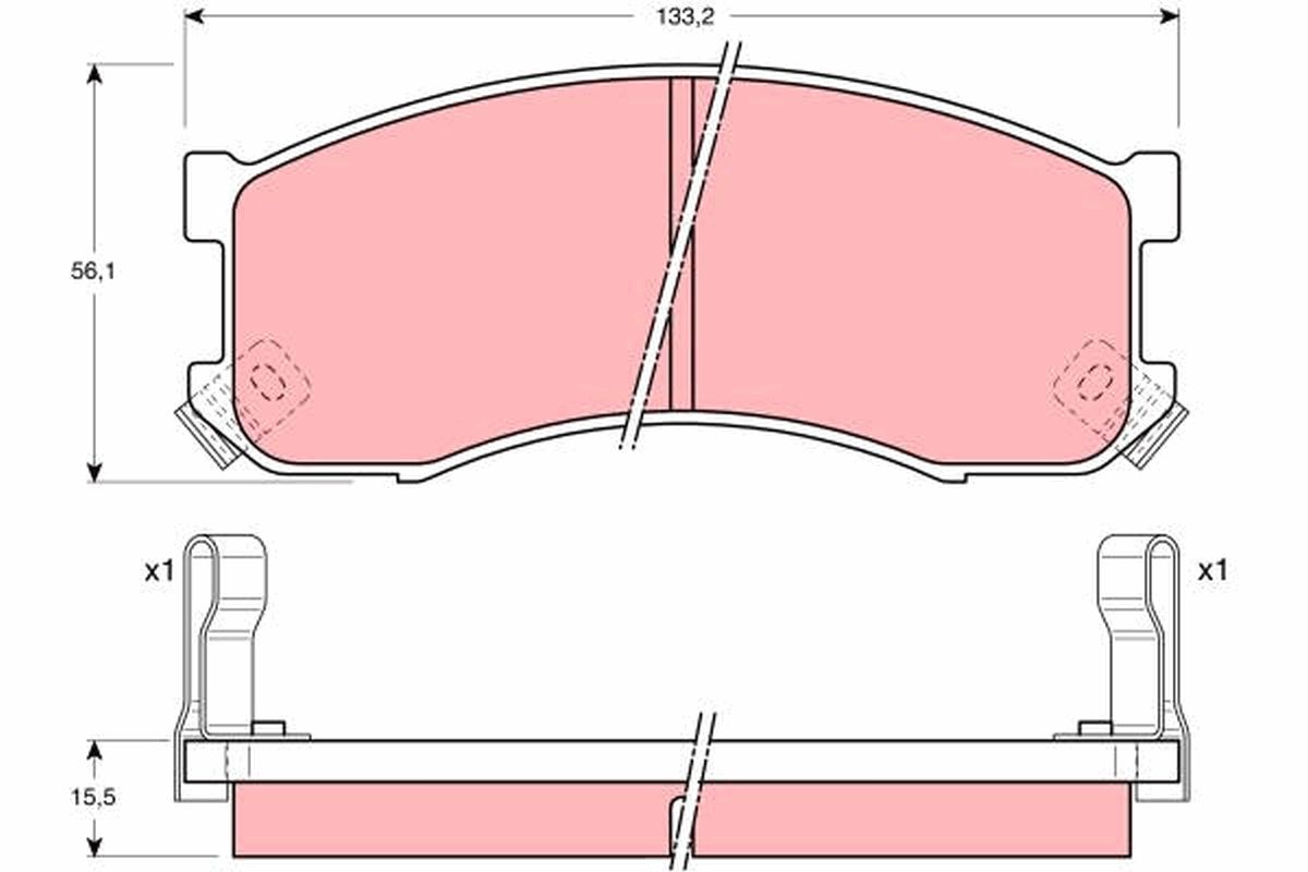 Brake Pad Set, disc brake GDB1037