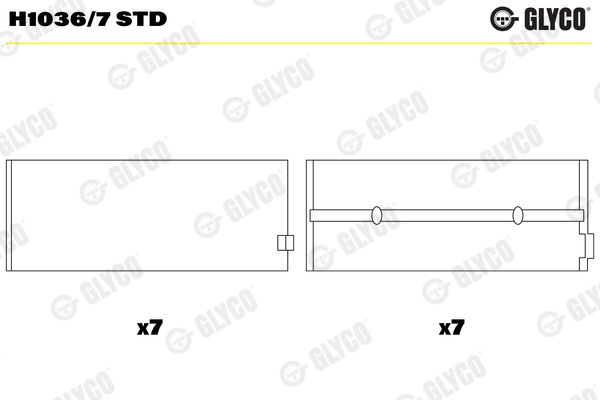 H1036/7 STD GLYCO főtengelycsapágy