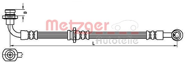 4110529 METZGER fékcső