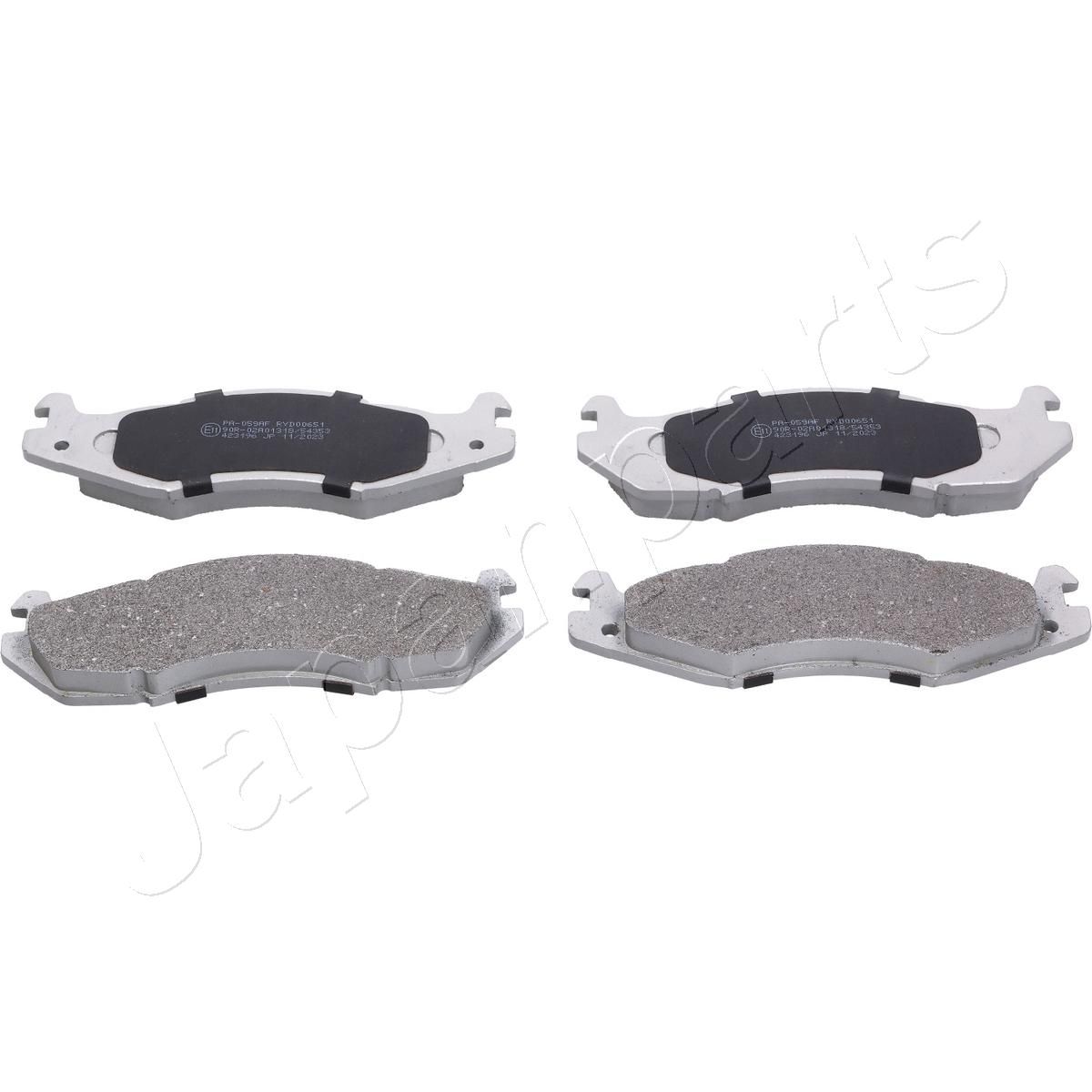 Bremsbelagsatz, Scheibenbremse