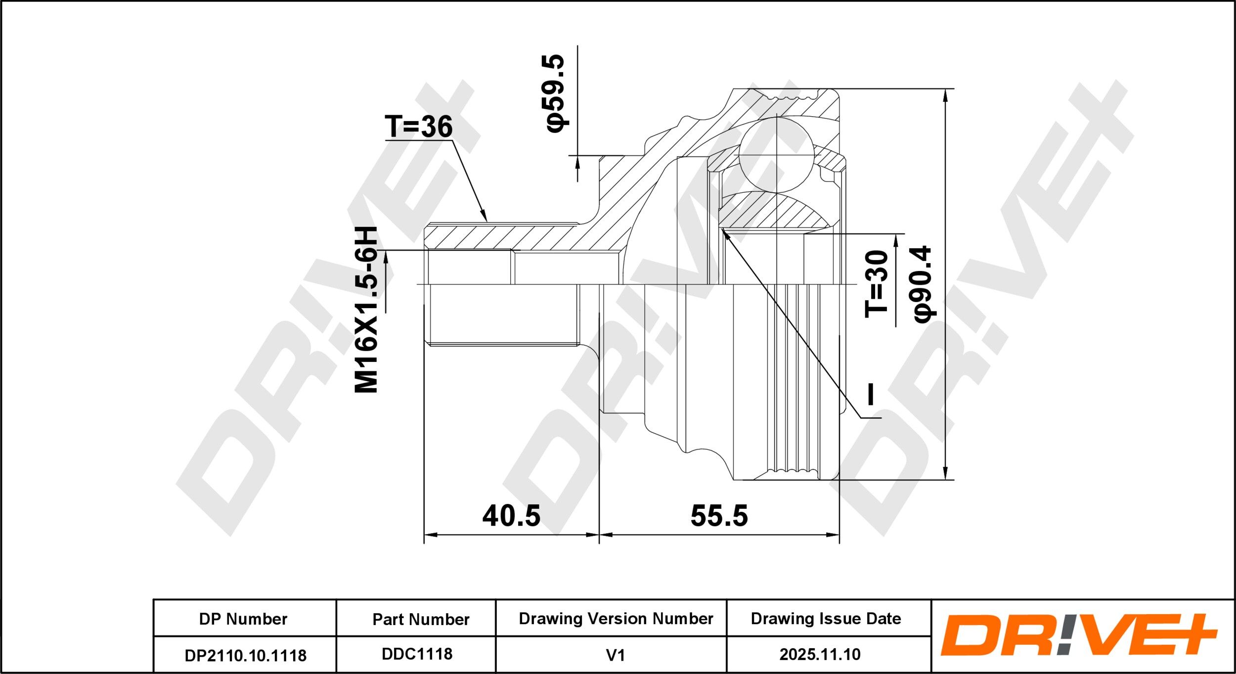 Gelenksatz, Antriebswelle