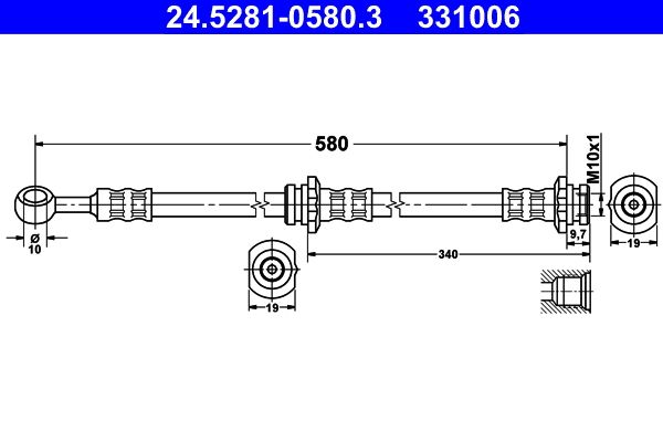 ATE 24.5281-0580.3 - Bremsschlauch