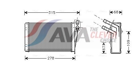 AVA QUALITY COOLING RT6228 - W&auml;rmetauscher, Innenraumheizung ** CLEVER FIT **