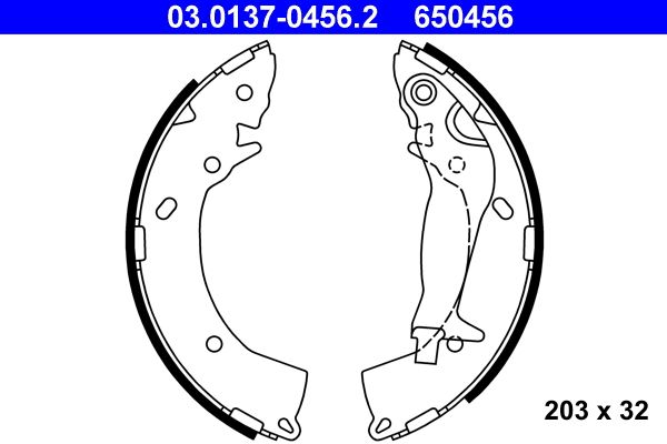 Brake Shoe Set 03.0137-0456.2