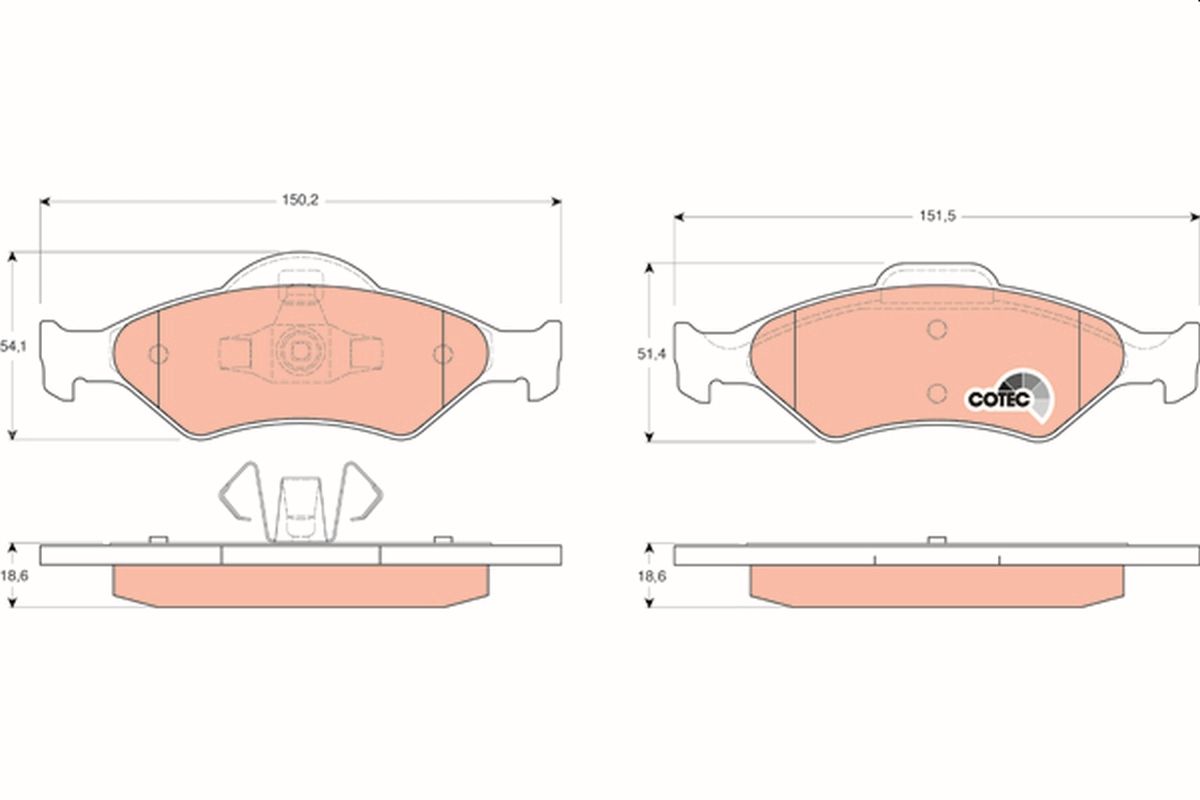 Brake Pad Set, disc brake GDB1418