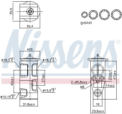 NISSENS 999444 - Expansionsventil, Klimaanlage ** FIRST FIT **